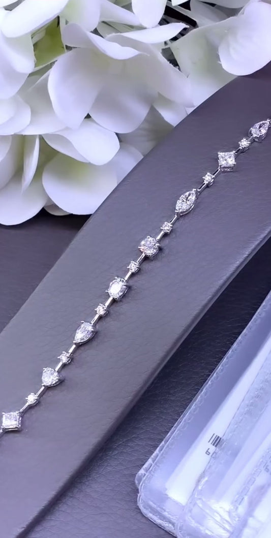 Fancy diamond bracelet