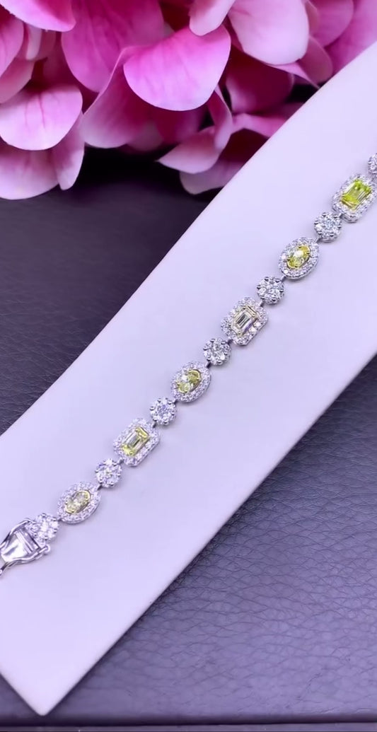 Yellow diamond bracelet