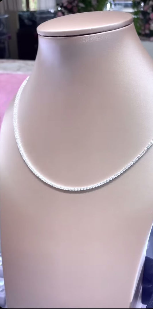 Diamond tennis necklace