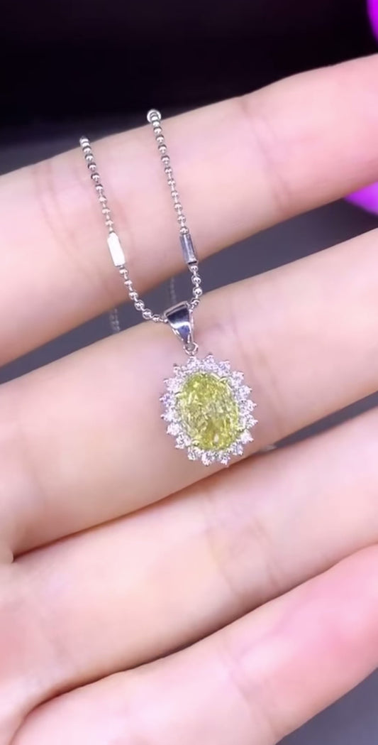 yellow diamond necklace