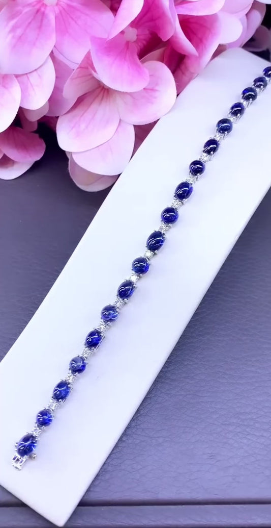 Sapphire and diamond bracelet