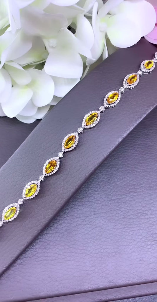 Yellow sapphire bracelet